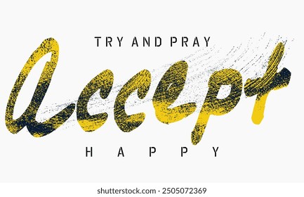 happy graffiti slogan print, t shirt graphics print vector illustration design, vector grunge background, Urban typography hipster street art for all design, eps8