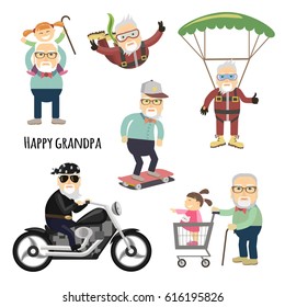 Happy grandpa after retirement