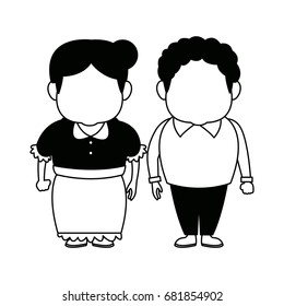 happy grandpa and grandma standing lovely people