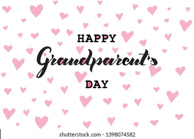 Happy Grandparent Day, vector illustration. Design for grandmother, grandfather Day. Can be used as a greeting card, flyer, poster, banner, for print, T-shirt. Eps10