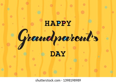 Happy Grandparent Day, vector illustration. Design for grandmother, grandfather Day. Can be used as a greeting card, flyer, poster, banner, for print. Eps10