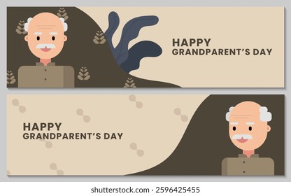 Happy grandparents day banners background for design
