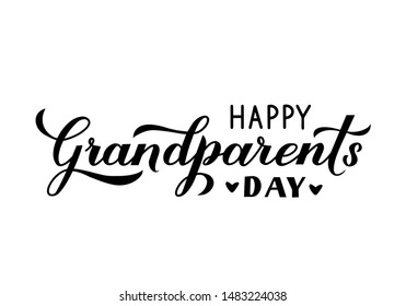 Happy Grandparents Day Calligraphy Hand Lettering Stock Vector (Royalty ...