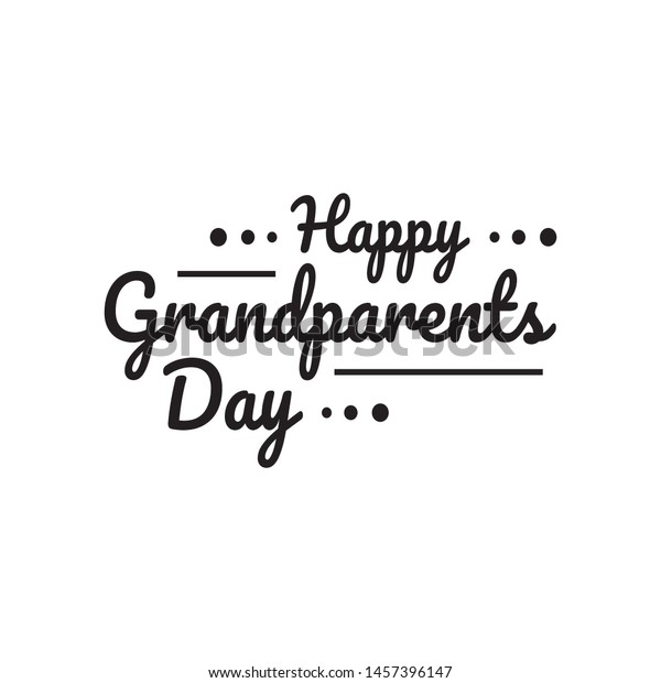 Happy Grandparents Day Calligraphy Lettering On Stock Vector (Royalty ...