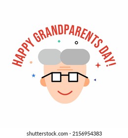 Happy grandparents day campaign illustration