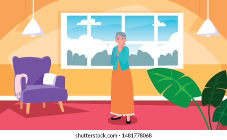 happy grandparents day flat design