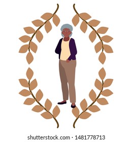 happy grandparents day flat design