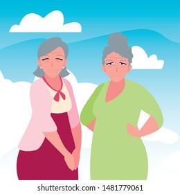 happy grandparents day flat design