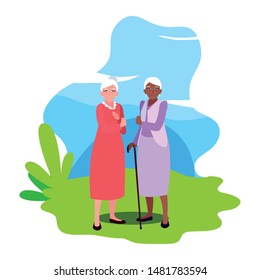 happy grandparents day flat design