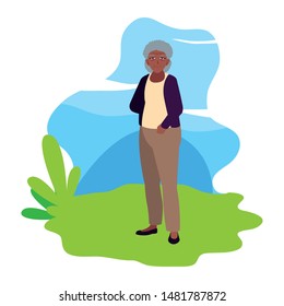 happy grandparents day flat design