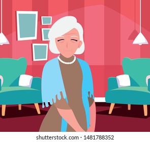 happy grandparents day flat design