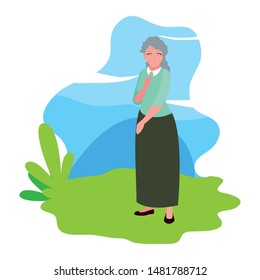 happy grandparents day flat design