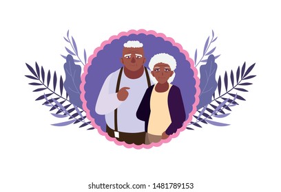 happy grandparents day flat design
