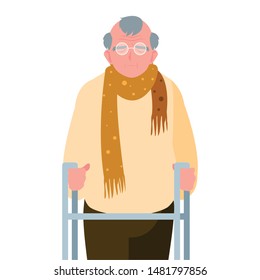 happy grandparents day flat design