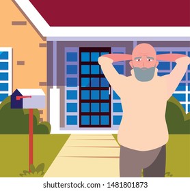 happy grandparents day flat design