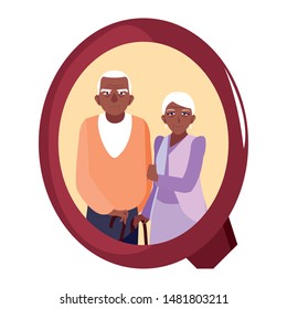 happy grandparents day flat design