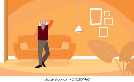 happy grandparents day flat design