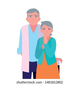 happy grandparents day flat design
