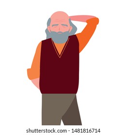 happy grandparents day flat design