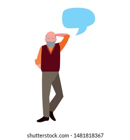 happy grandparents day flat design