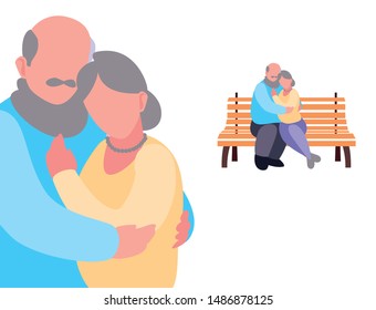 happy grandparents day flat design