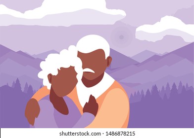 happy grandparents day flat design