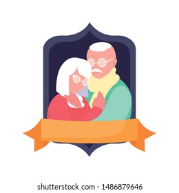 happy grandparents day flat design