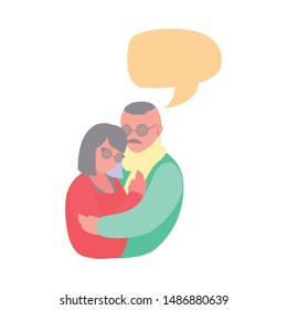 happy grandparents day flat design