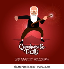 Happy grandparent's day graphic design, Vector illustration
