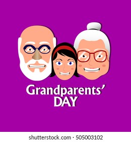 Happy grandparent's day graphic design, Vector illustration