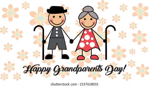 Happy Grandparents Day Illustration Eps 10