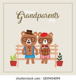 Happy grandparents day illustration vector
