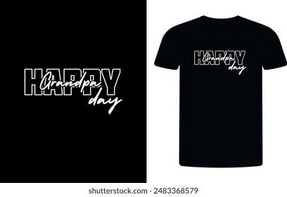 Happy Grandparents Day T-shirt design vector Graphic. Template for banner, poster, postcard, t-shirt, mug, etc. Grandparents day, Vector illustration, Calligraphy, Vector T-shirt Template. tee design.