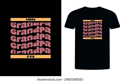 Happy Grandparents Day T-shirt design vector Graphic. Template for banner, poster, postcard, t-shirt, mug, etc. Grandparents day, Vector illustration, Calligraphy, Vector T-shirt Template. tee design.