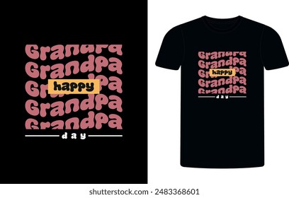 Happy Grandparents Day T-shirt design vector Graphic. Template for banner, poster, postcard, t-shirt, mug, etc. Grandparents day, Vector illustration, Calligraphy, Vector T-shirt Template. tee design.