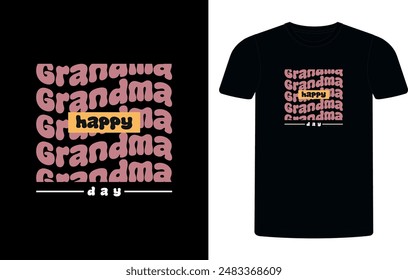 Happy Grandparents Day T-shirt design vector Graphic. Template for banner, poster, postcard, t-shirt, mug, etc. Grandparents day, Vector illustration, Calligraphy, Vector T-shirt Template. tee design.