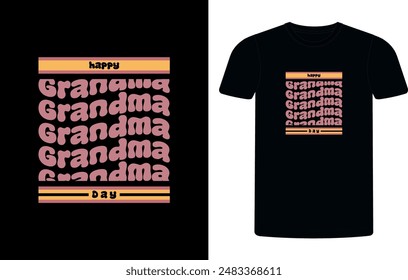 Happy Grandparents Day T-shirt design vector Graphic. Template for banner, poster, postcard, t-shirt, mug, etc. Grandparents day, Vector illustration, Calligraphy, Vector T-shirt Template. tee design.