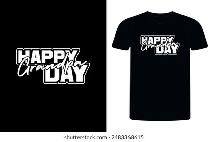 Happy Grandparents Day T-shirt design vector Graphic. Template for banner, poster, postcard, t-shirt, mug, etc. Grandparents day, Vector illustration, Calligraphy, Vector T-shirt Template. tee design.