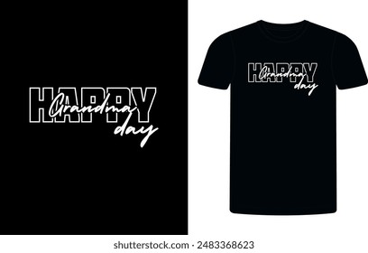 Happy Grandparents Day T-shirt design vector Graphic. Template for banner, poster, postcard, t-shirt, mug, etc. Grandparents day, Vector illustration, Calligraphy, Vector T-shirt Template. tee design.