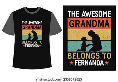 Happy grandparents day t-shirt vector, funny vintage grandparents day t shirt design