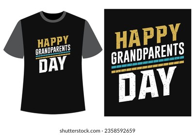 Happy grandparents day t-shirt vector, funny vintage grandparents day t shirt design