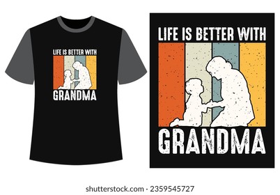 Happy Grandparents Day t-shirt vector, funny vintage Grandparents Day t-shirt design