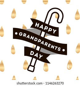 Happy Grandparents day. Typography. logo design. Usable for greeting card, flyer, poster, banner or t-shirt.