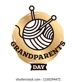 Happy Grandparents day. Typography. logo design. Usable for greeting card, flyer, poster, banner or t-shirt.