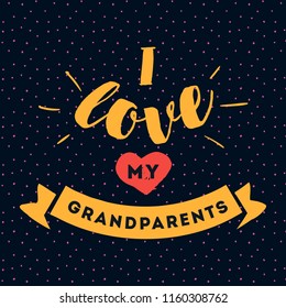 Happy Grandparents day. Typography. logo design. Usable for greeting card, flyer, poster, banner or t-shirt.