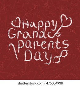 Happy Grandparents Day Vector Background. Elements Pattern Backdrop.