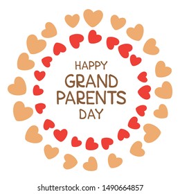 Happy Grandparents Day vector illustration. Doodle style. Design element for greeting card, leaflet or poster.
