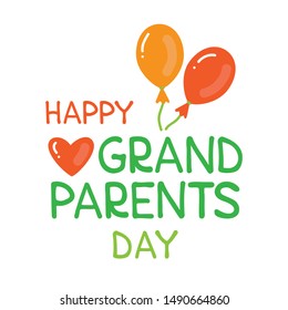 Happy Grandparents Day vector illustration. Doodle style. Design element for greeting card, leaflet or poster.
