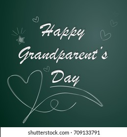 happy grandparent's day vector illustration calligraphy