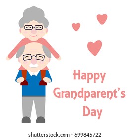 Happy grandparents. Elderly people are together. Grandparent's day. Grandfather and grandmother.